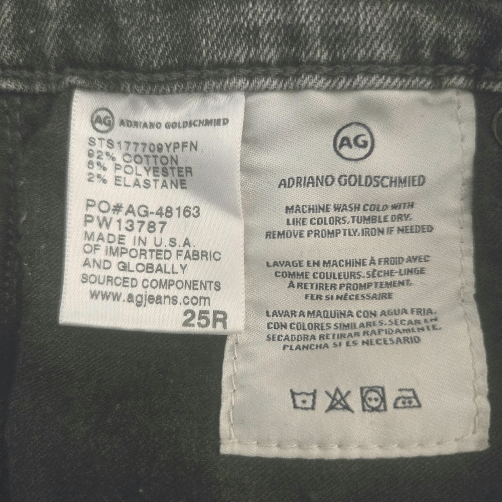 Anthropologie AG Jeans Farrah High Rise Skinny Grey Slim Fit Waisted Ankle - Picture 8 of 8
